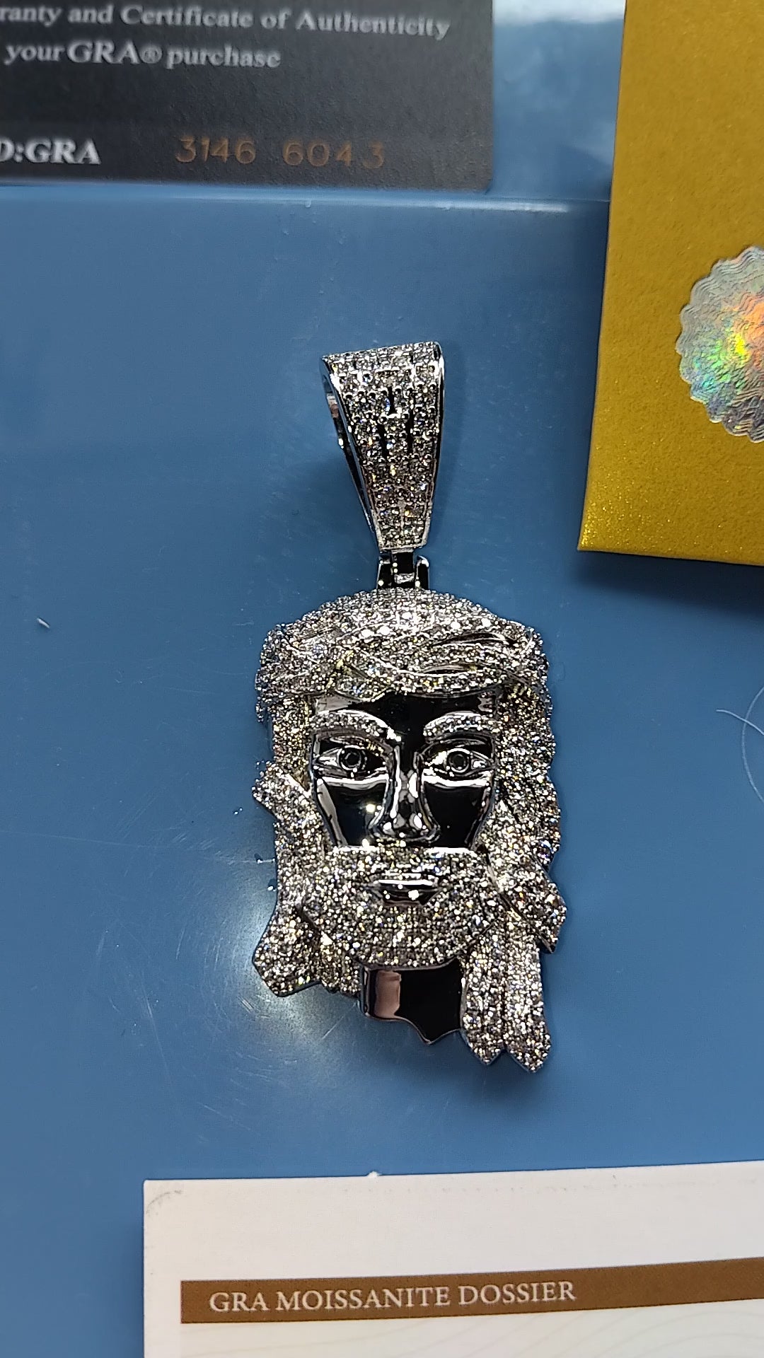 Moissanite Jesus Pendant