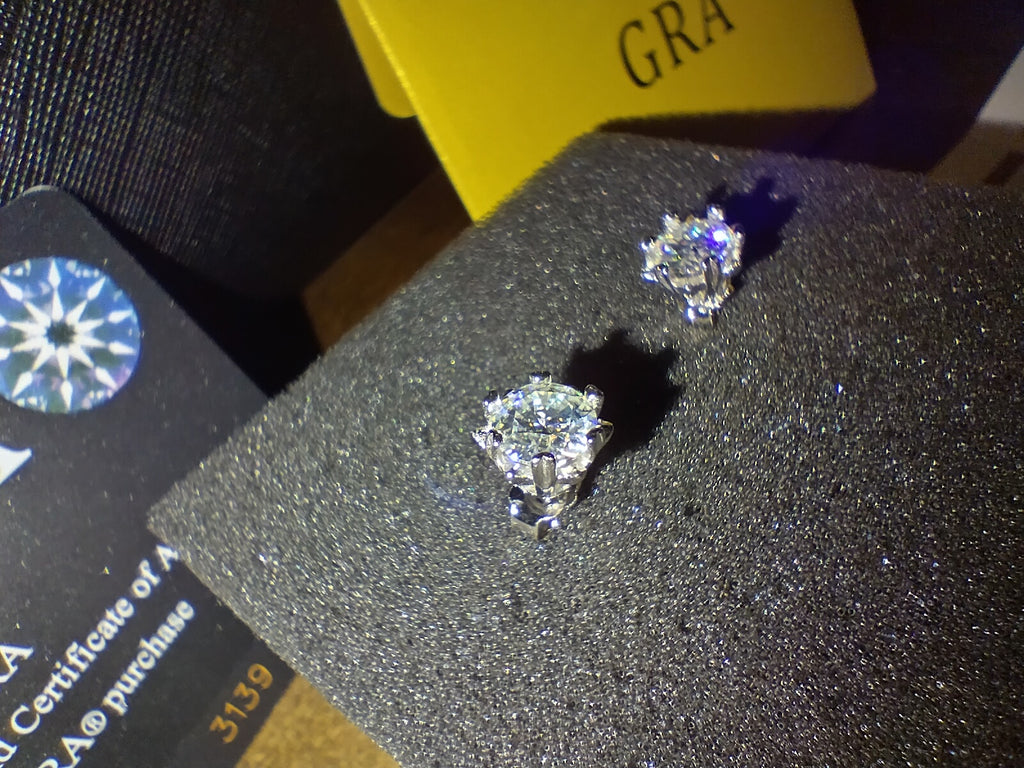 2ct Moissanite Stud Earrings