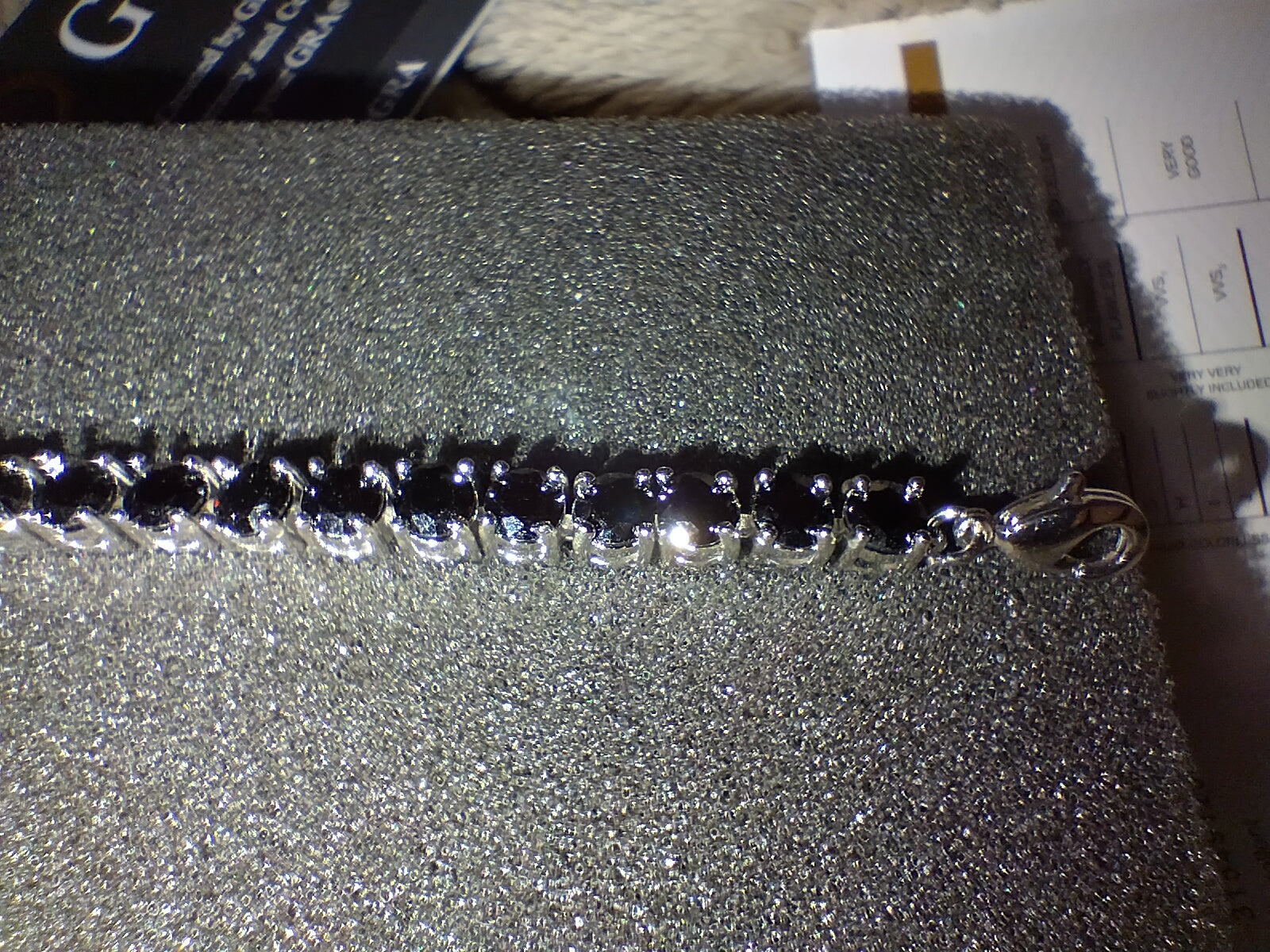 Black Moissanite Tennis Bracelet 11.1ct