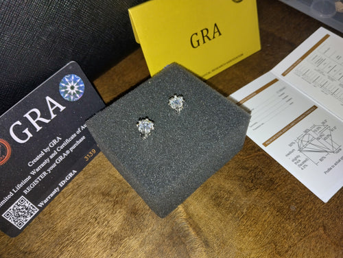 2ct Moissanite Stud Earrings