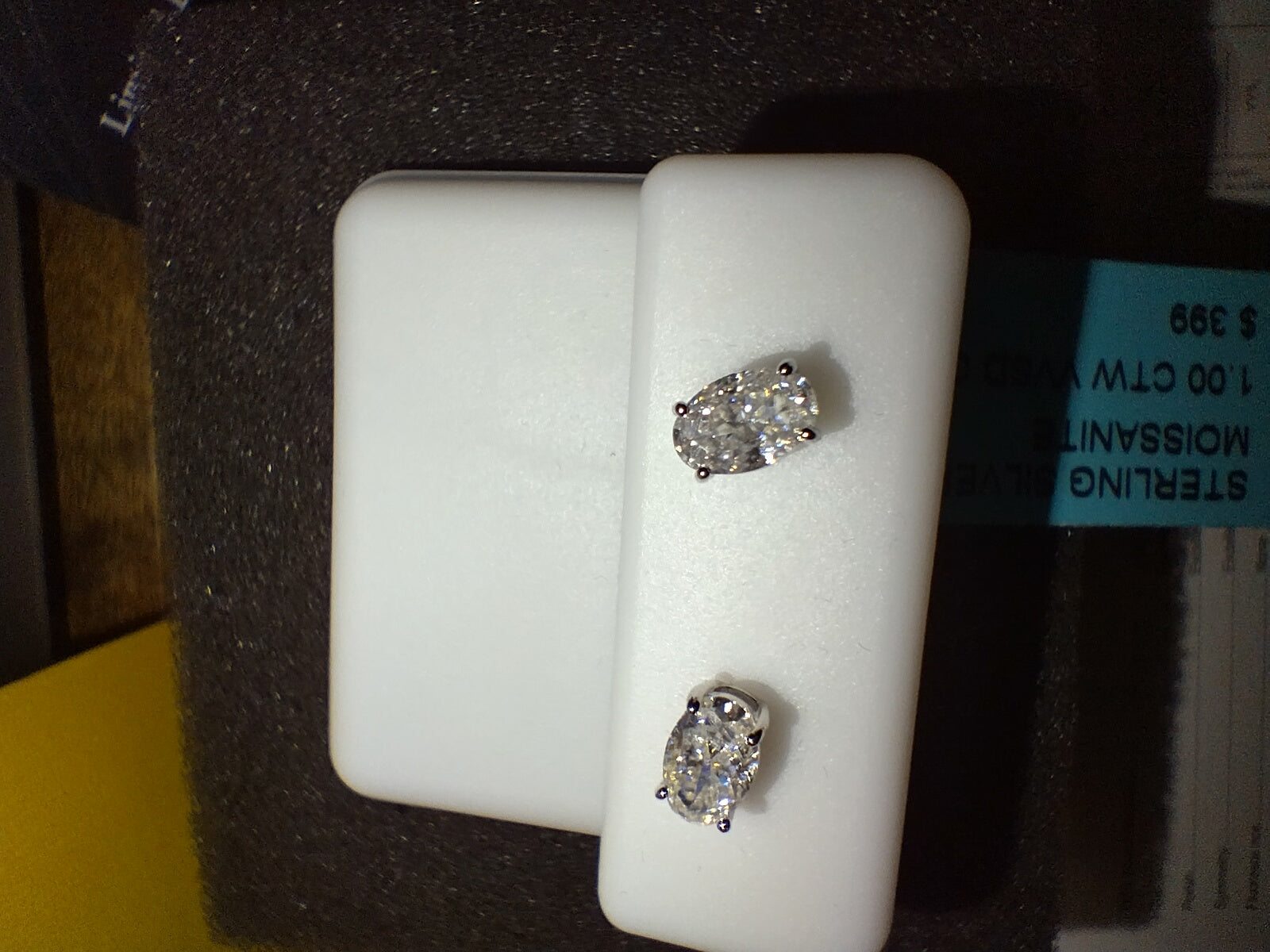 Moissanite Oval Stud Earrings 1ct